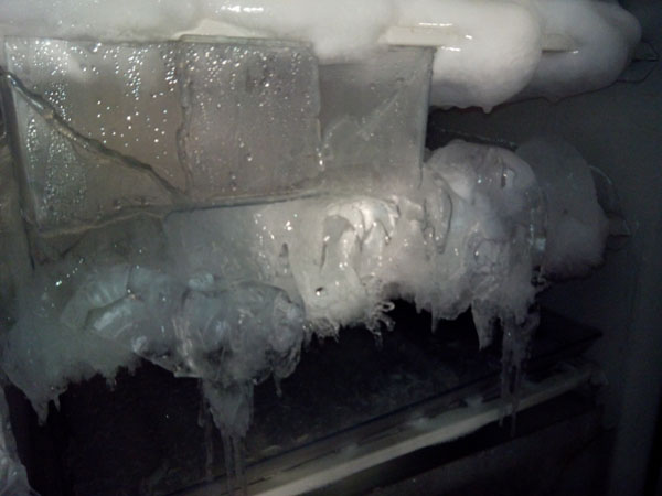 glace dans congelateur